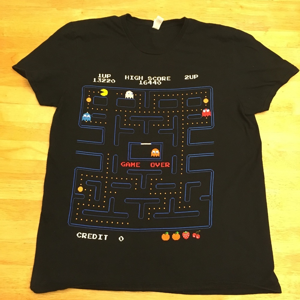 PAC MAN T-shirt Size L, Gently Worn
